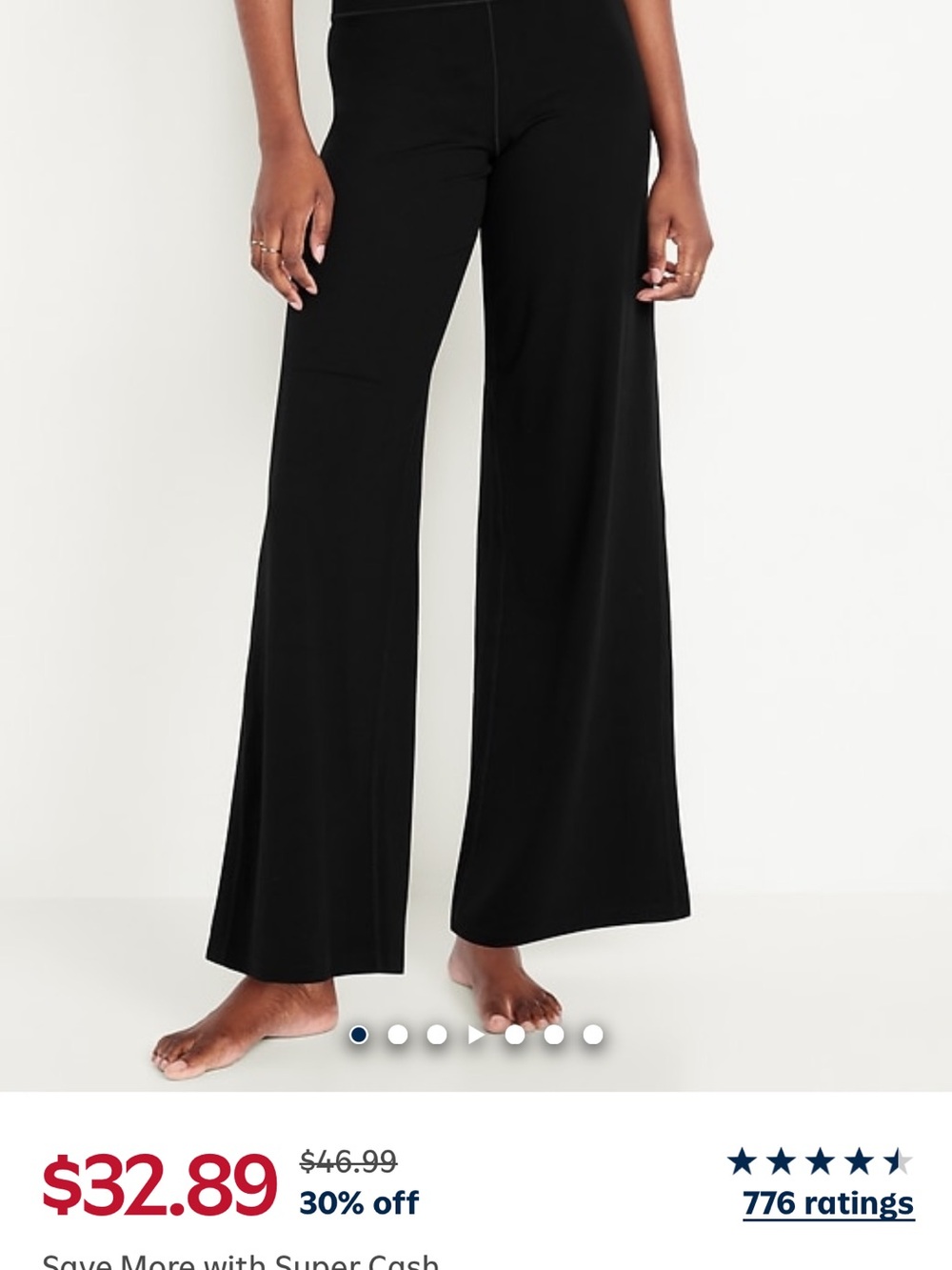 Old Navy Black High-Rise Wide-Leg Pants
